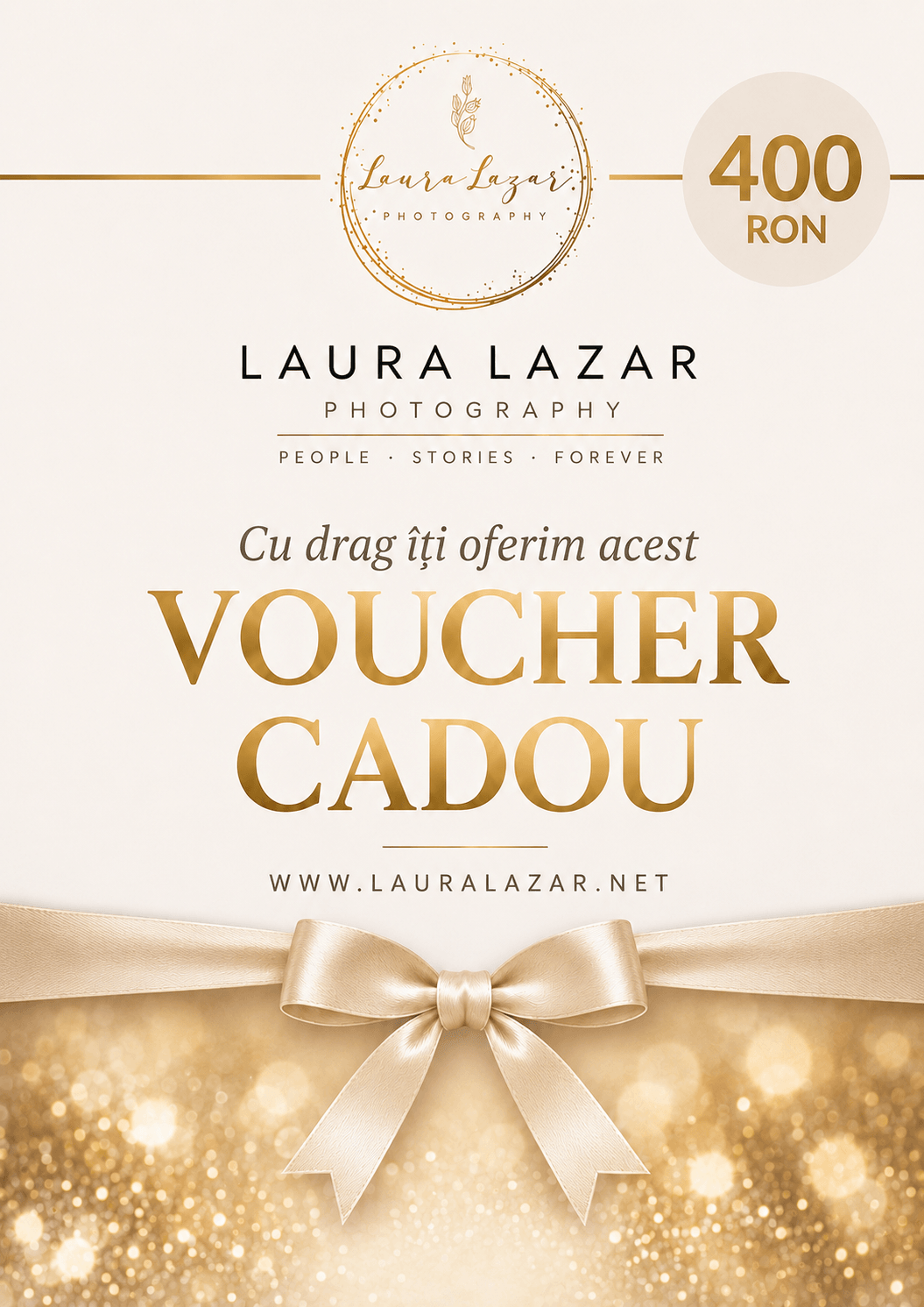Valoare voucher Laura Lazar Photography — 400 RON