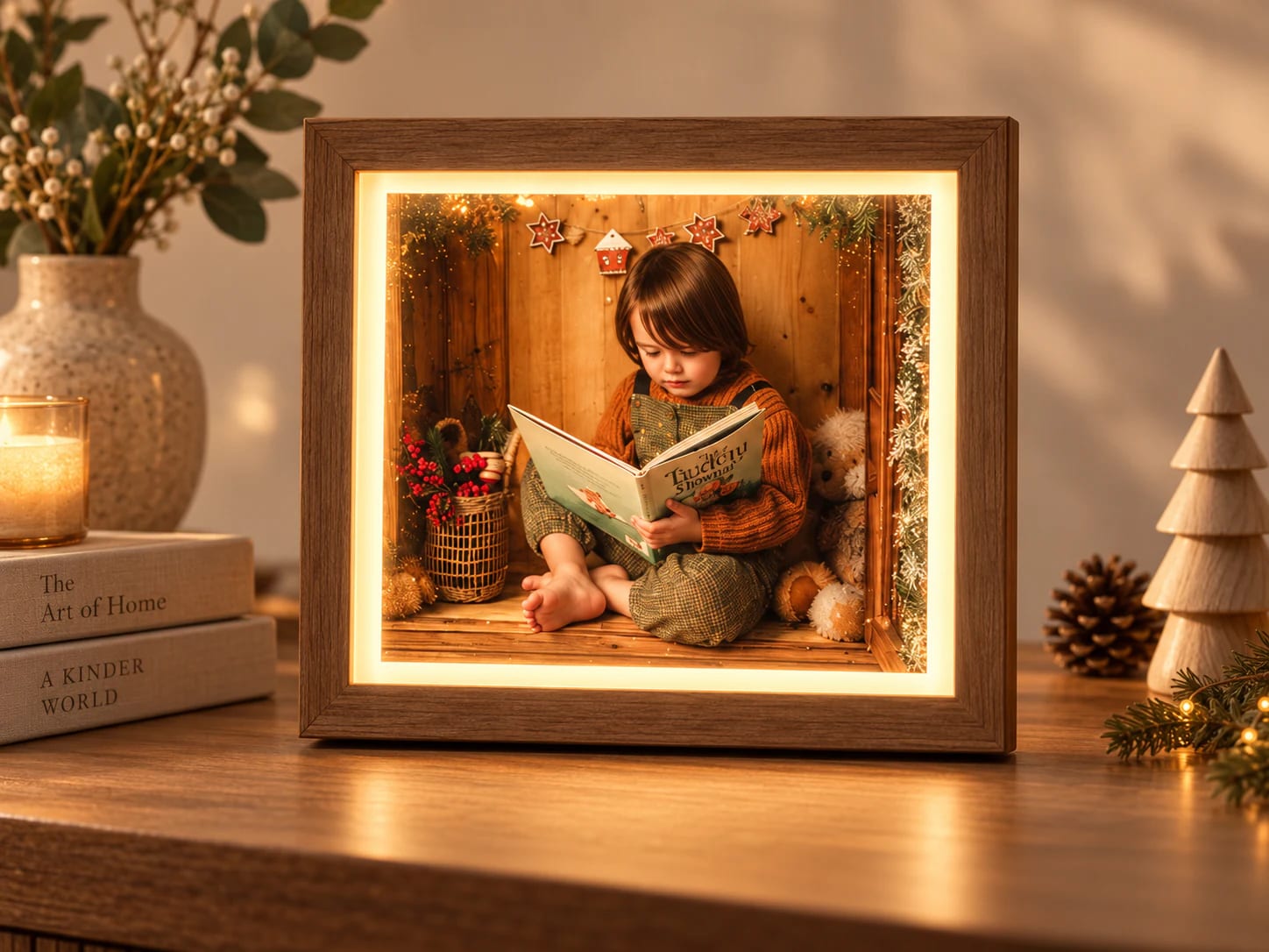 Fotografie compactă înrămată într-un interior cald