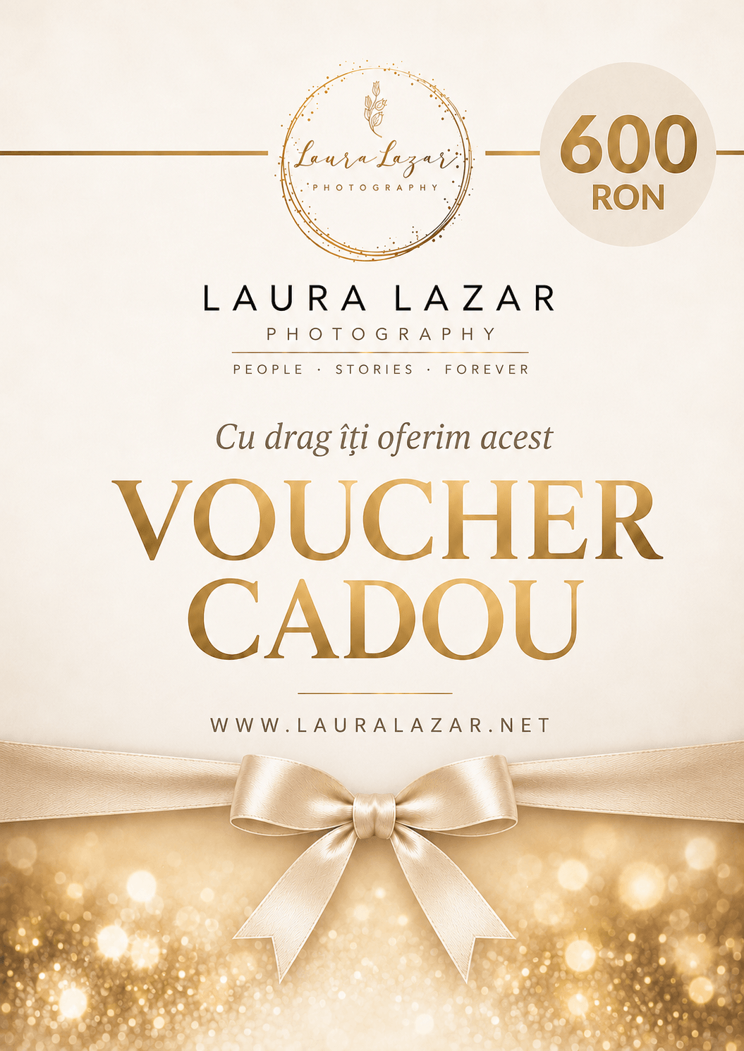 Valoare voucher Laura Lazar Photography — 600 RON